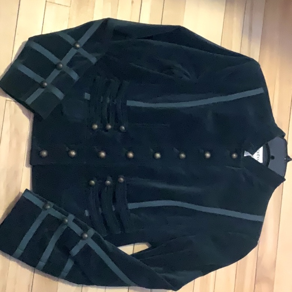 Velvet Dark Teal Jacket…NWOT